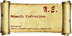 Németh Eufrozina névjegykártya