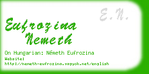 eufrozina nemeth business card