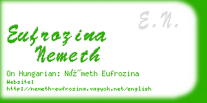 eufrozina nemeth business card